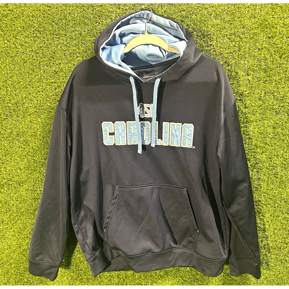 Champion Men's L Black Blue Authentic Athleticwear Pullover Hoodie Pockets
